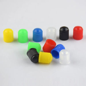 20PCS Car Tire Valve Plastic Black Bike Tyre Valve Caps with O Rubber Ring Covers Dome Shape Dust Valve for Car Motorcycles