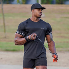 Load image into Gallery viewer, 2024 new summer Shirt Men Short Sleeve quick-drying Gym T-Shirt  Running Fitness Tops Streetwear Sport Tees men Clothing
